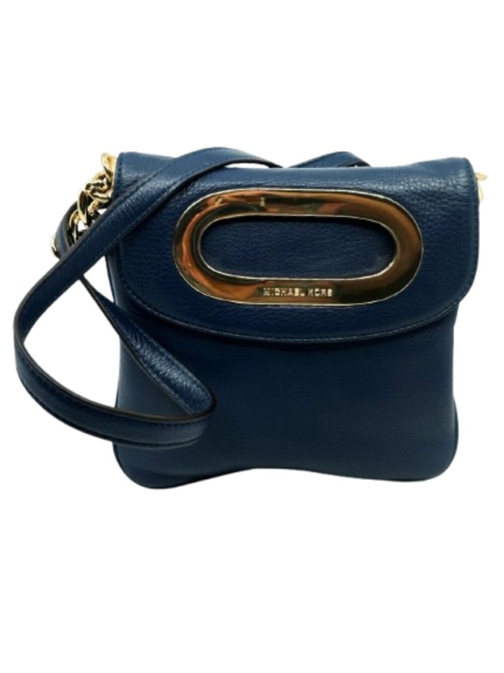 MICHAEL KORS~Berkley Top Handle~NAVY BLUE PEBBLED LEATHER CROSSBODY BAG